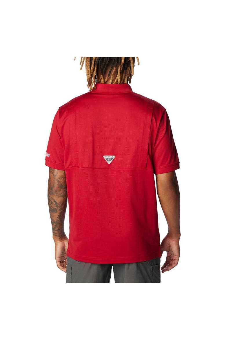 Men's Columbia Crimson Oklahoma Sooners PFG Tamiami Omni-Shade Polo, Alternate, color, Crimson