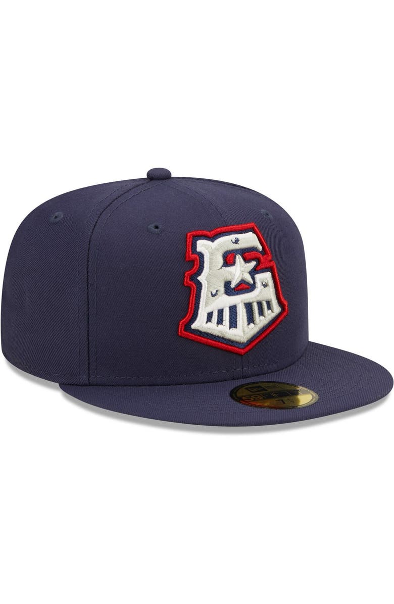 New Era Men's New Era Navy Round Rock Express Authentic Collection Team Home 59FIFTY Fitted Hat, Alternate, color, Navy