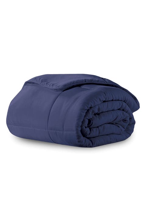 Microfiber Down-Alternative Solid Color Comforter
