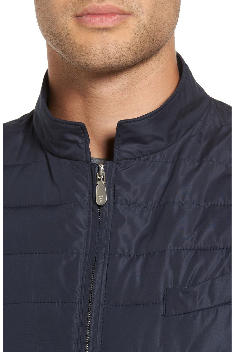 Slim Fit Full Zip Vest, Alternate, color, NAVY