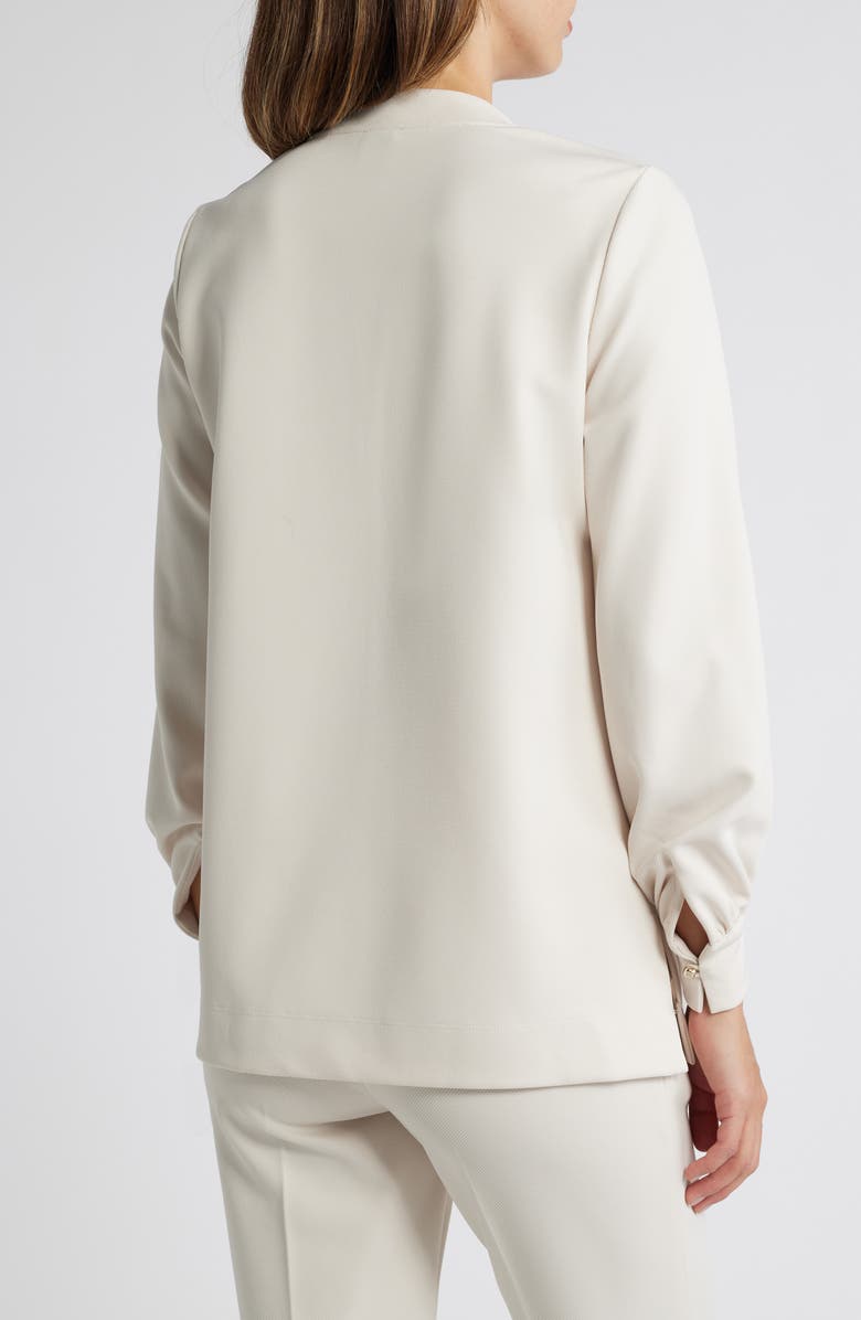 Anne Klein Tie Neck Stretch Twill Poet Tunic, Alternate, color, 