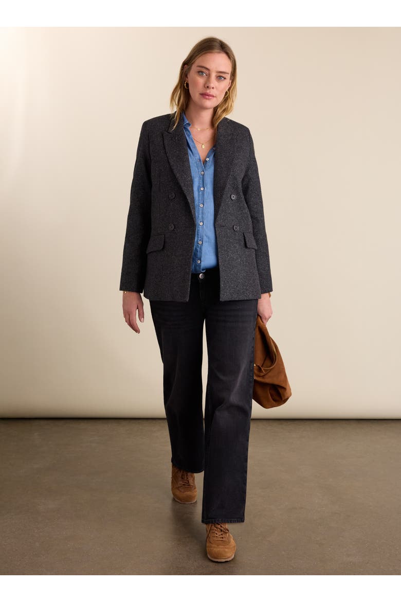 Maternity Wide Leg Jeans, Alternate, color, Washed Black
