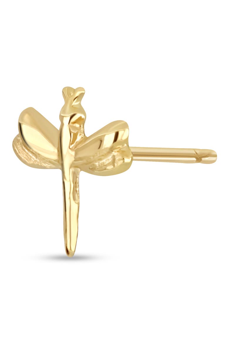 14K Yellow Gold Dragonfly Stud Earrings, Alternate, color, 14K YELLOW GOLD
