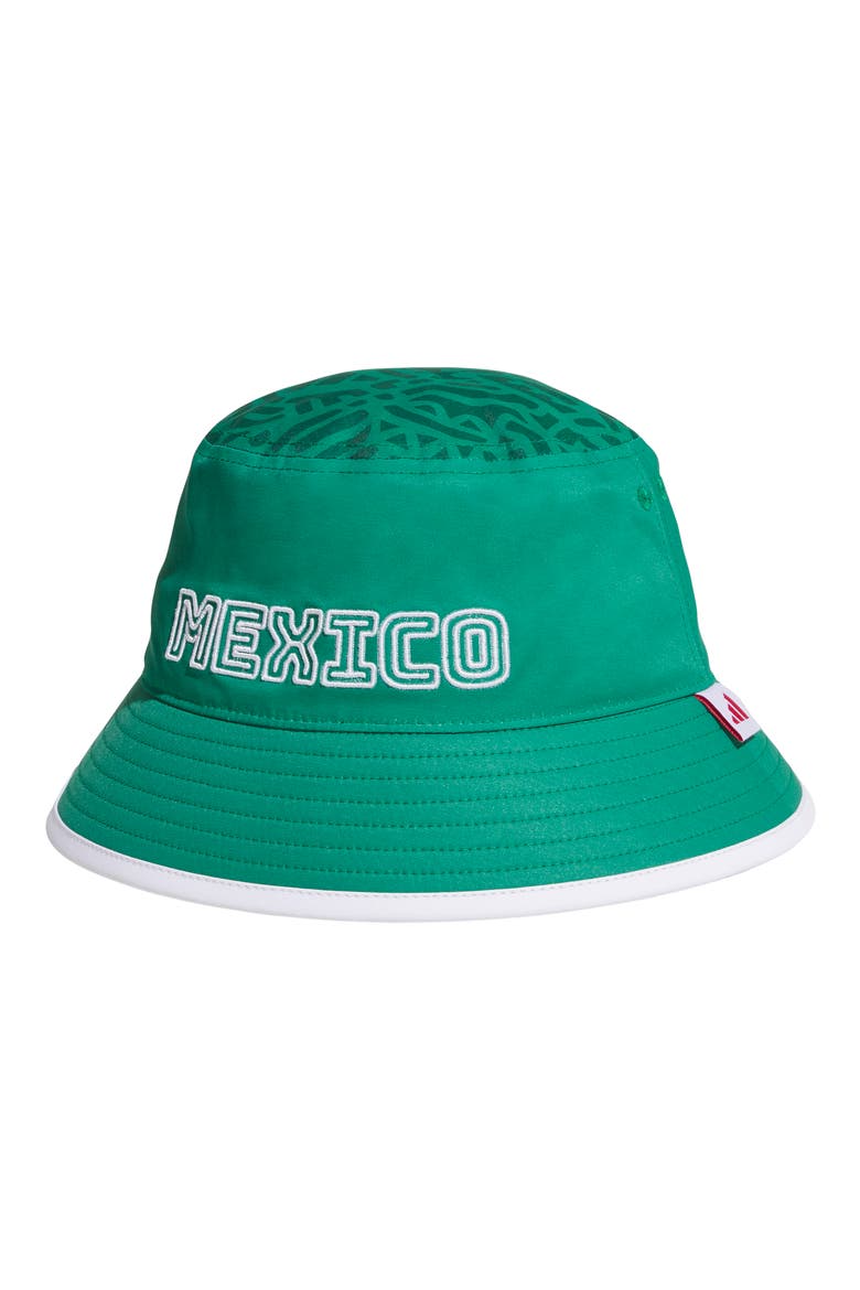 Mexico Fan Bucket Hat, Main, color, BOLD GREEN/ DARK GREEN/ WHITE