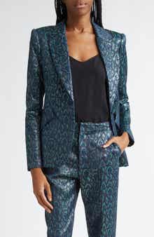 L'AGENCE Chamberlain Animal Print Blazer