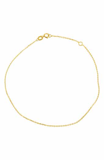 CANDELA JEWELRY 10K Gold Rolo Chain Anklet