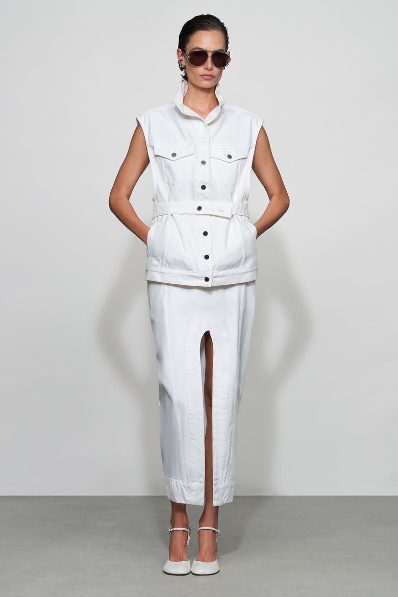 Sylas Denim Vest, Alternate, color, White