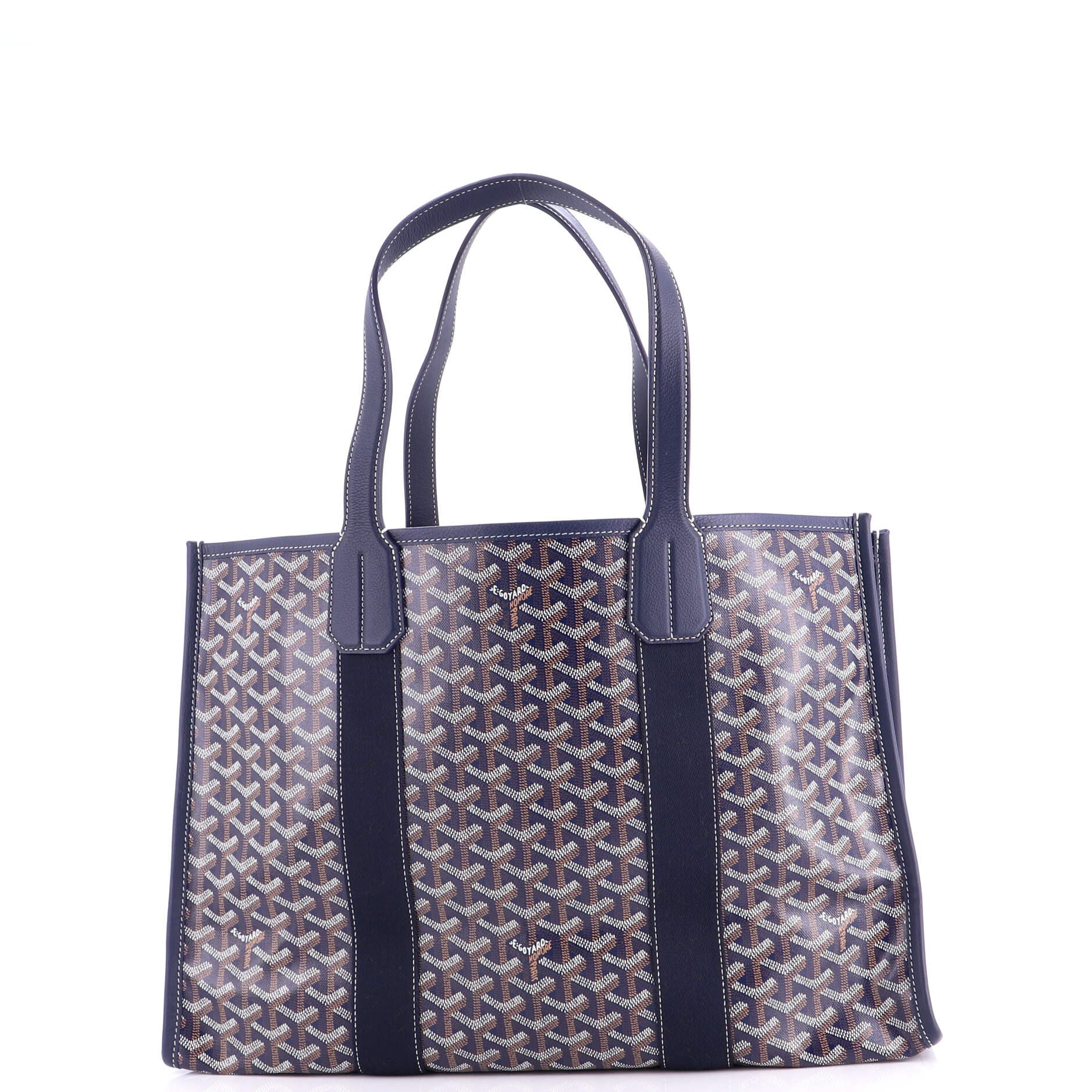 Pre-Owned Goyard Villette Tote Printed Coated Canvas MM, Main, color, Blue