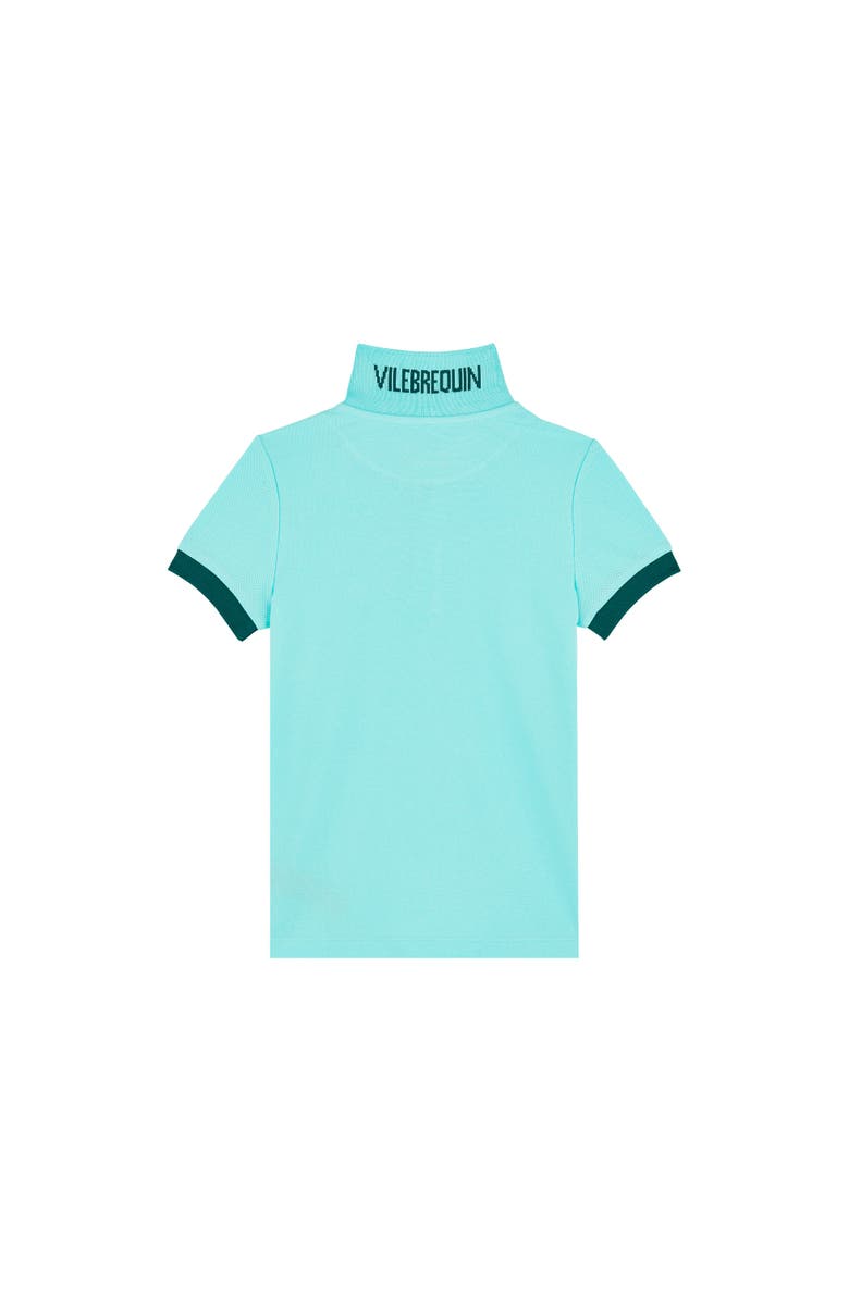 Vilebrequin Kids' Organic Cotton Pique Polo, Alternate, color, Lagon