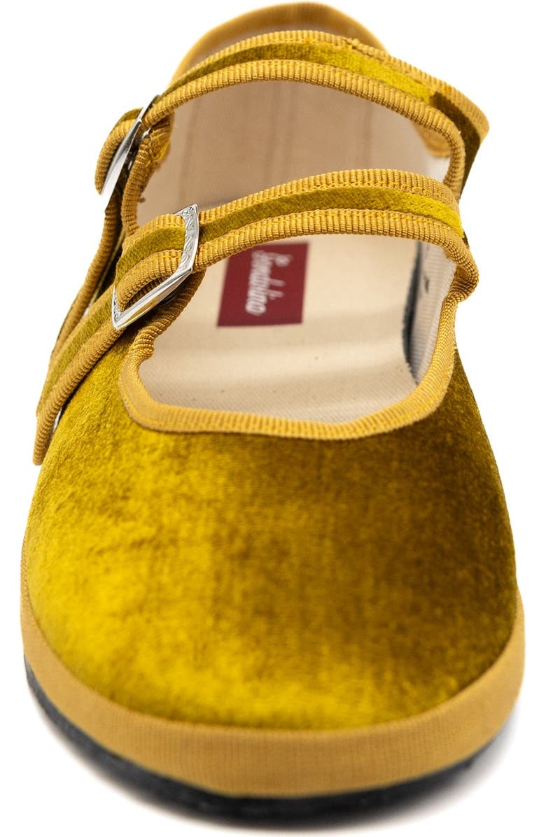 Gondolina Shoes Nina Mary Jane Double Lace Ballet Flats, Alternate, color, Gold Yellow