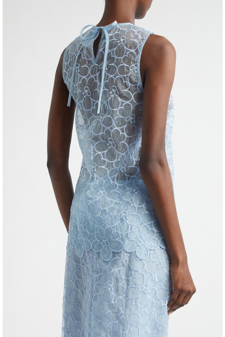 Cerise Floral Embroidered Organza Top, Alternate, color, LIGHT BLUE FELICIA EMBROIDERY