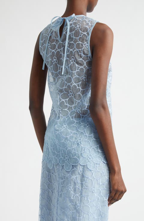 Cerise Floral Embroidered Organza Top