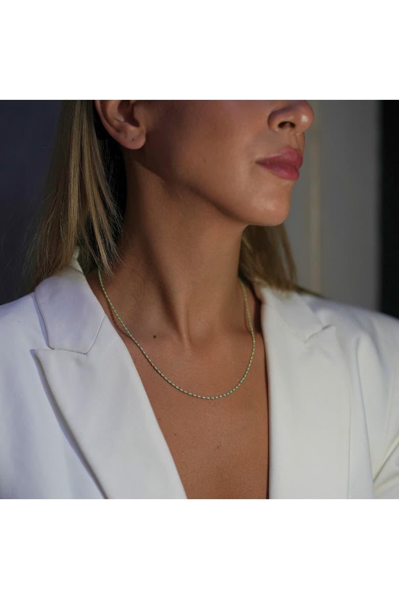Eau de Nil Enamel Mine Beaded Colourful Necklace, Alternate, color, Gold