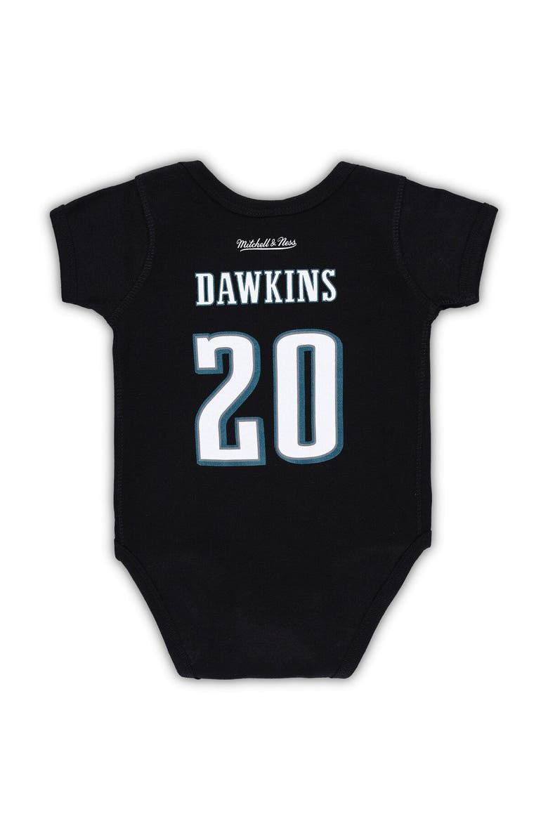 Mitchell & Ness Newborn & Infant Mitchell & Ness Brian Dawkins Black Philadelphia Eagles Retro Name & Number Bodysuit, Alternate, color, 