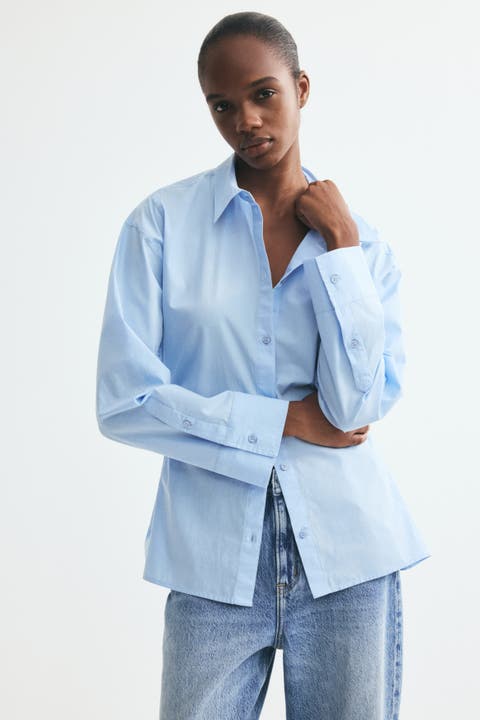 Tapered-waist Poplin Shirt