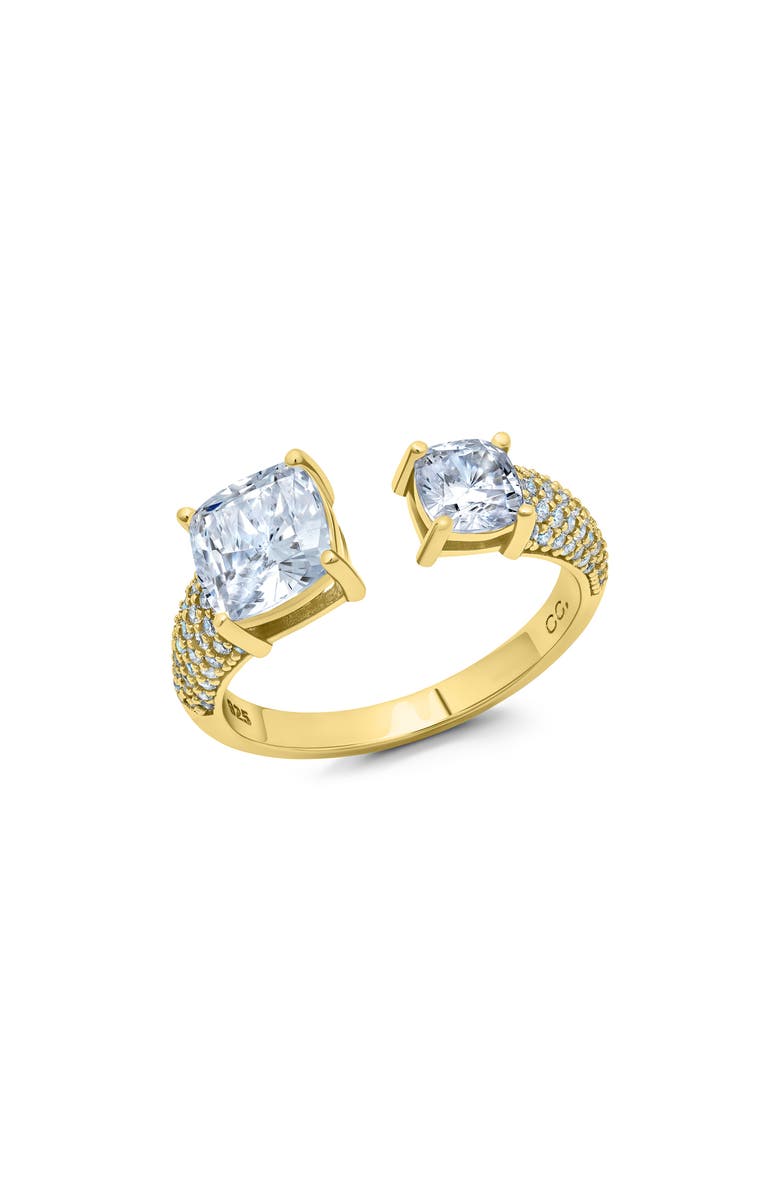 Crislu Cushion Cut Pavé Open Ring, Main, color,