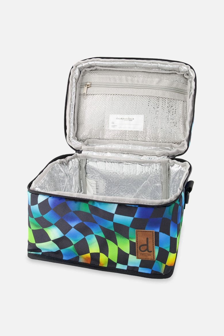 Checkered Adventure Functional Lunch Box, Alternate, color, Blue Checkered Print