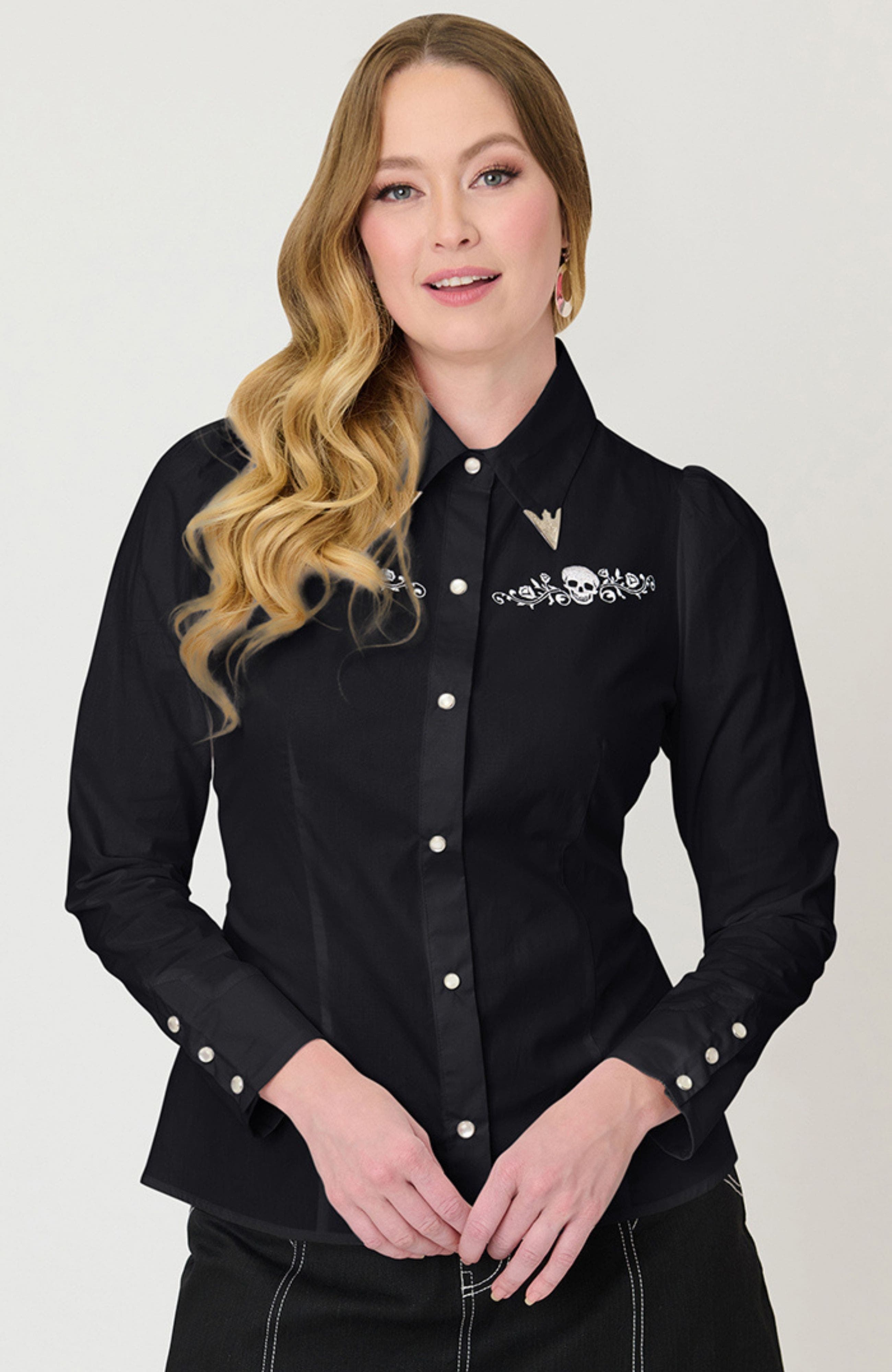 selected Black w/ Skull Embroidered