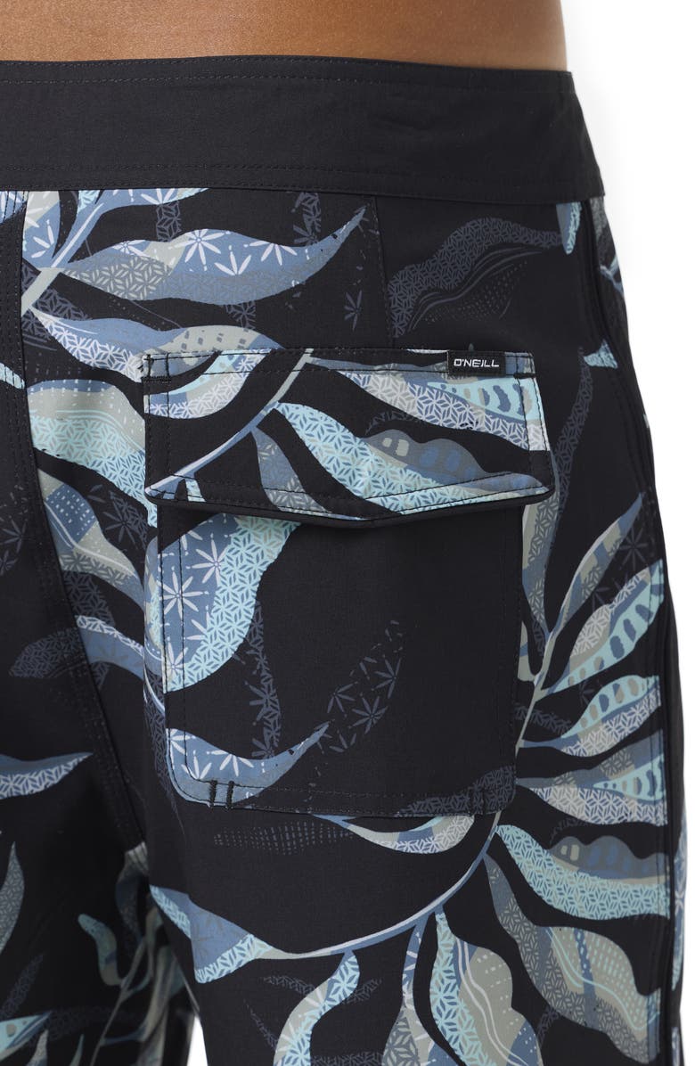 O'Neill Hyperfreak Mysto Scallop Swim Trunks, Alternate, color, Black