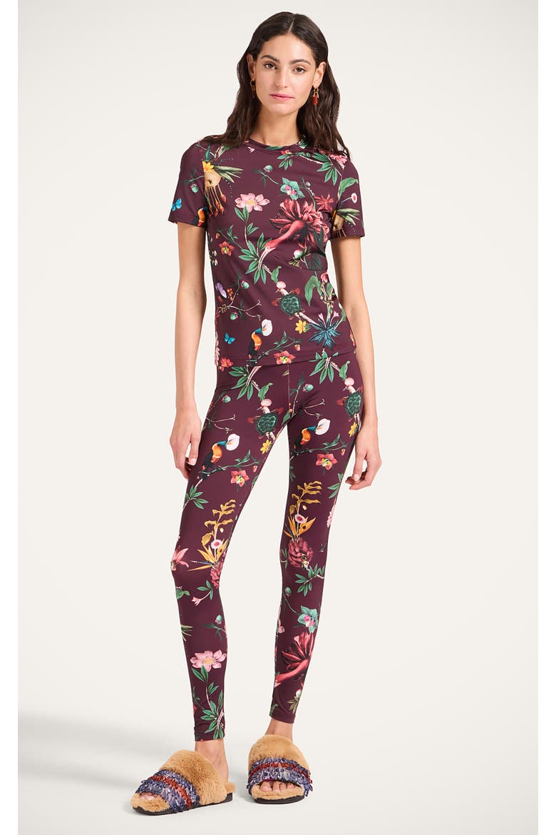 Leggings, Main, color, Zooflora Bordeaux