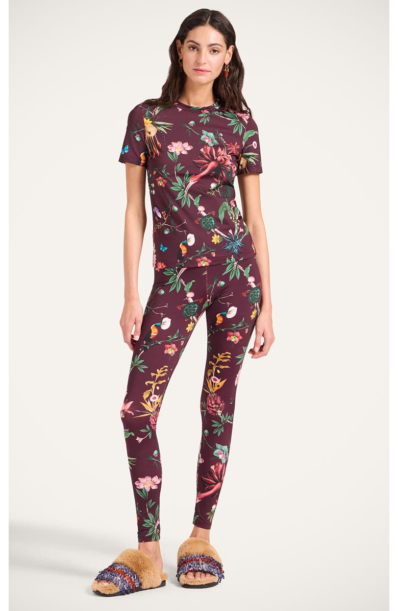 La DoubleJ Leggings, Main, color, Zooflora Bordeaux
