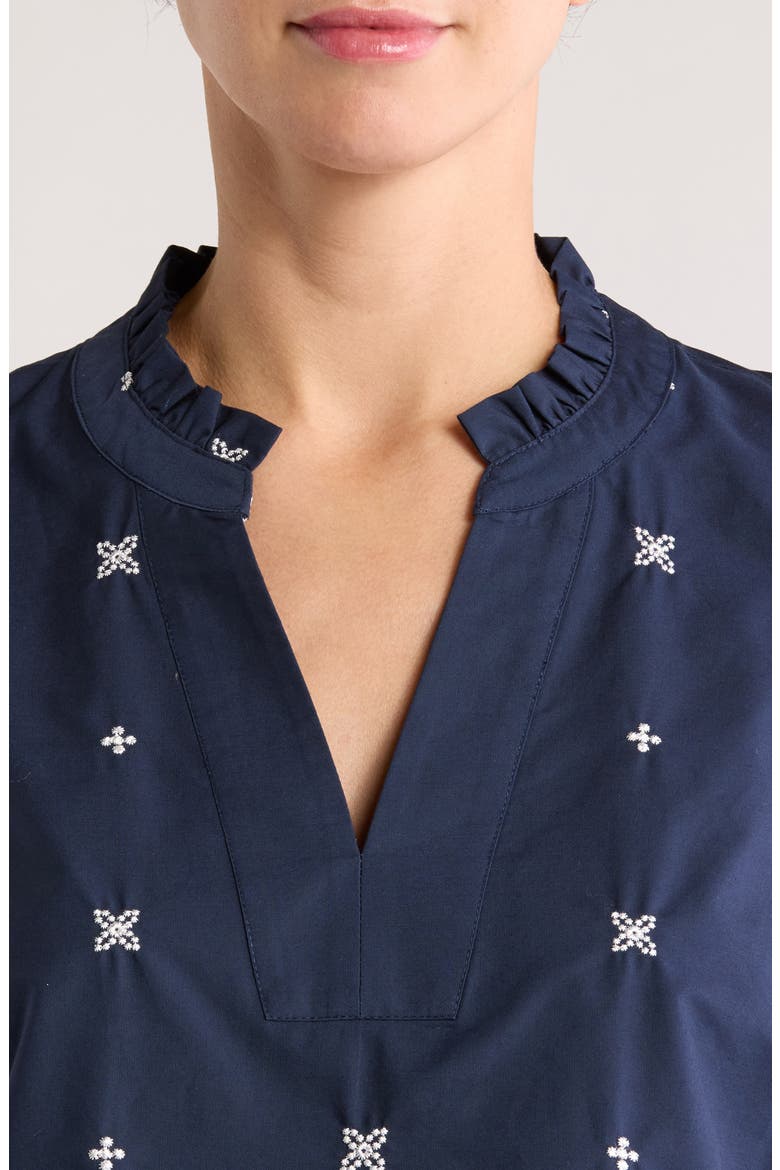 Decked Out Sleeveless Top, Alternate, color, NAVY EMBROIDERED