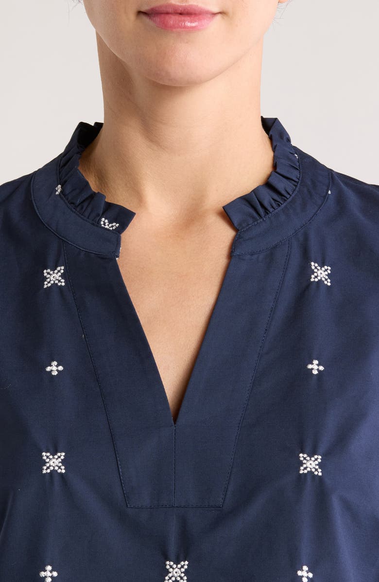 GIBSONLOOK Decked Out Sleeveless Top, Alternate, color, Navy Embroidered