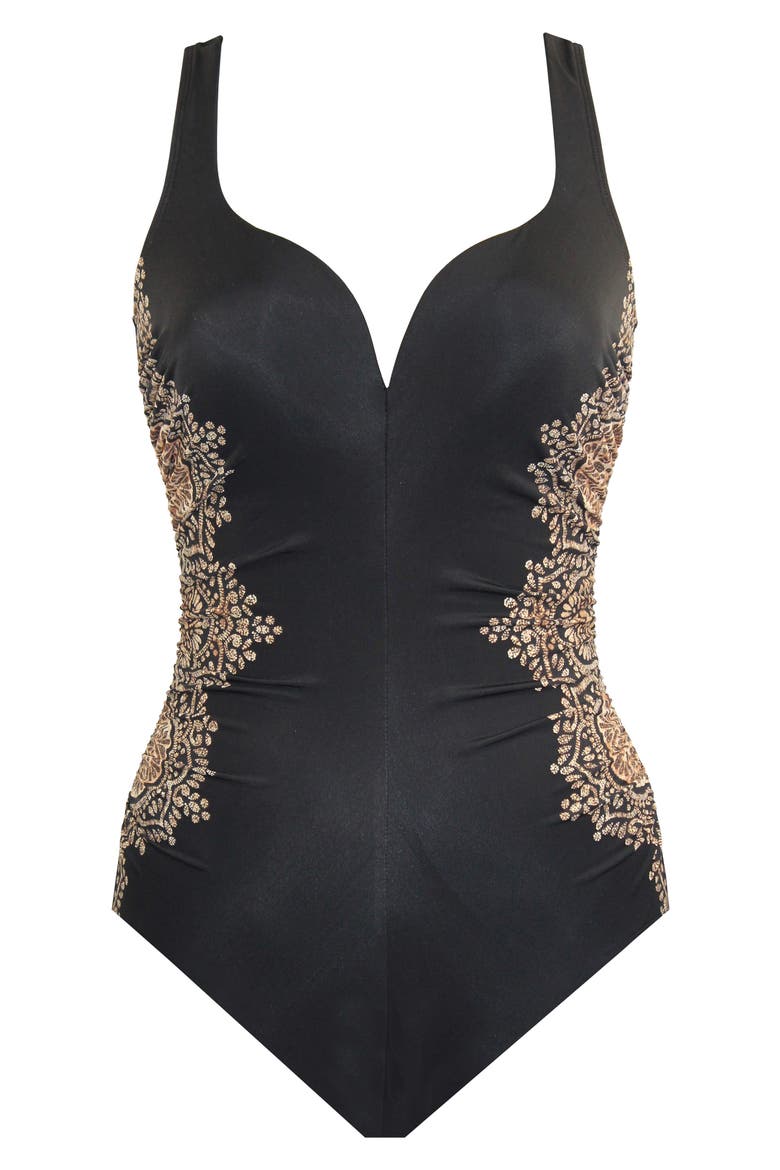 Cappadocia Temptation Underwire One-Piece Swimsuit, Alternate, color, BLM