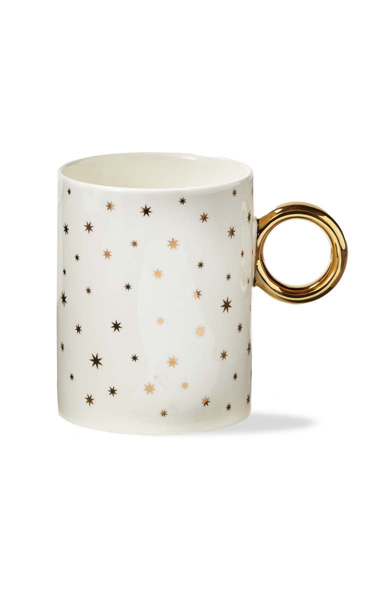 tag Starlight Gold Bone China Mug Hand Wash Only Christmas Drinkware, Main, color, Gold