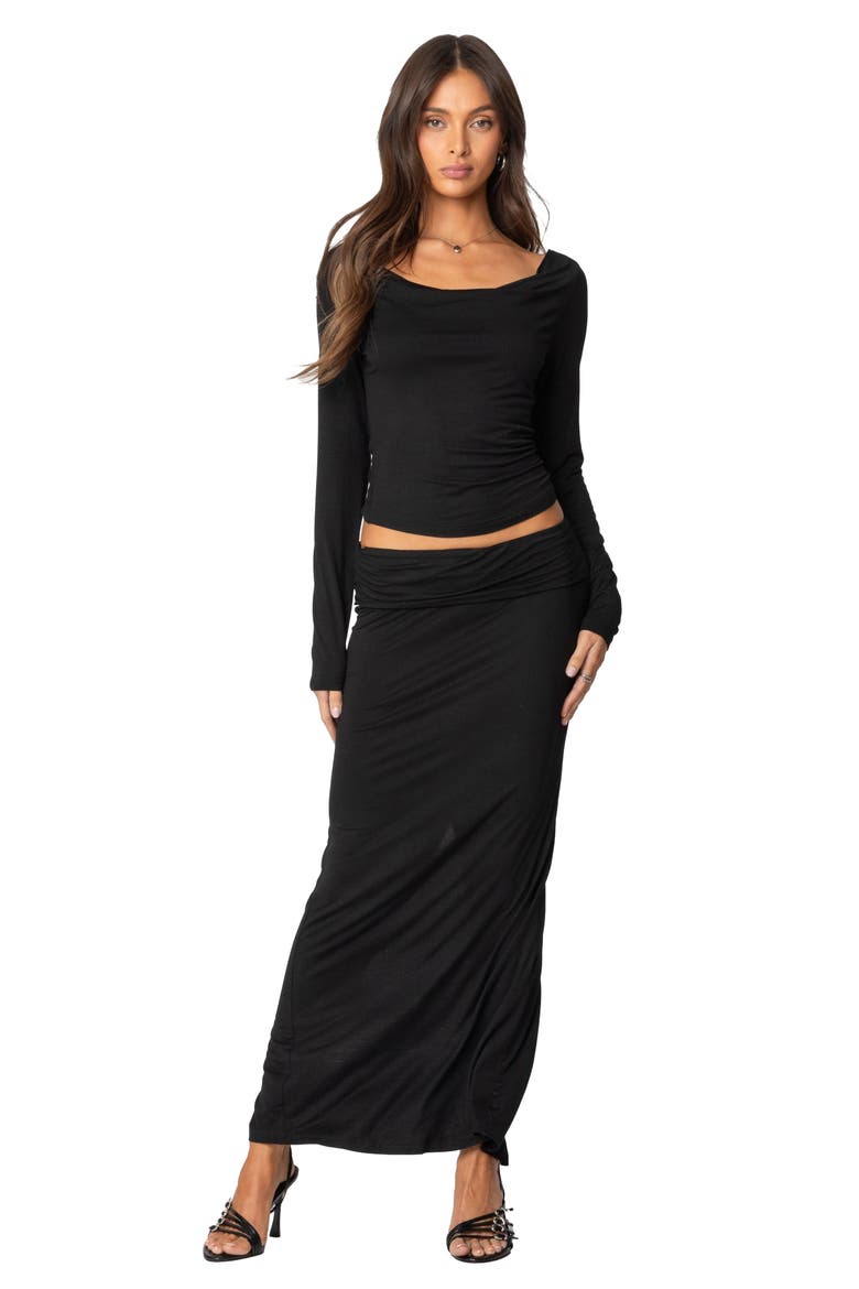 Johanna Long Sleeve Top, Alternate, color, BLACK