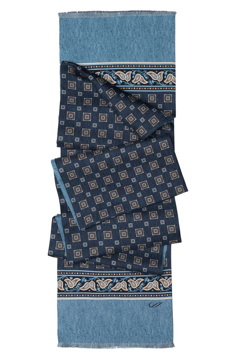 Elizabetta Volterra - Silk Scarf for Men, Alternate, color, Blue