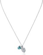 CZ by Kenneth Jay Lane Pavé Cubic Zirconia Double Acorn Charm Necklace