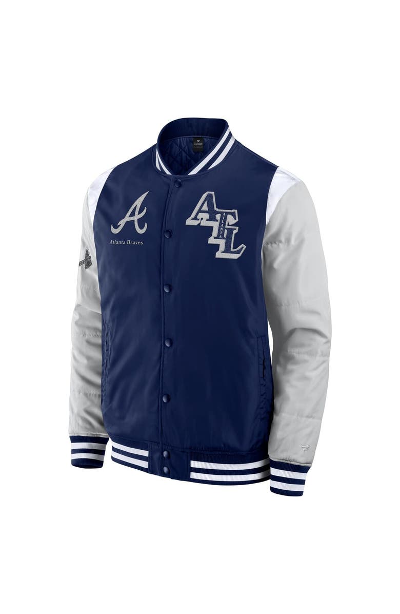 FANATICS Men's Fanatics  Navy Atlanta Braves Elements Elite Full-Snap Jacket, Alternate, color, 