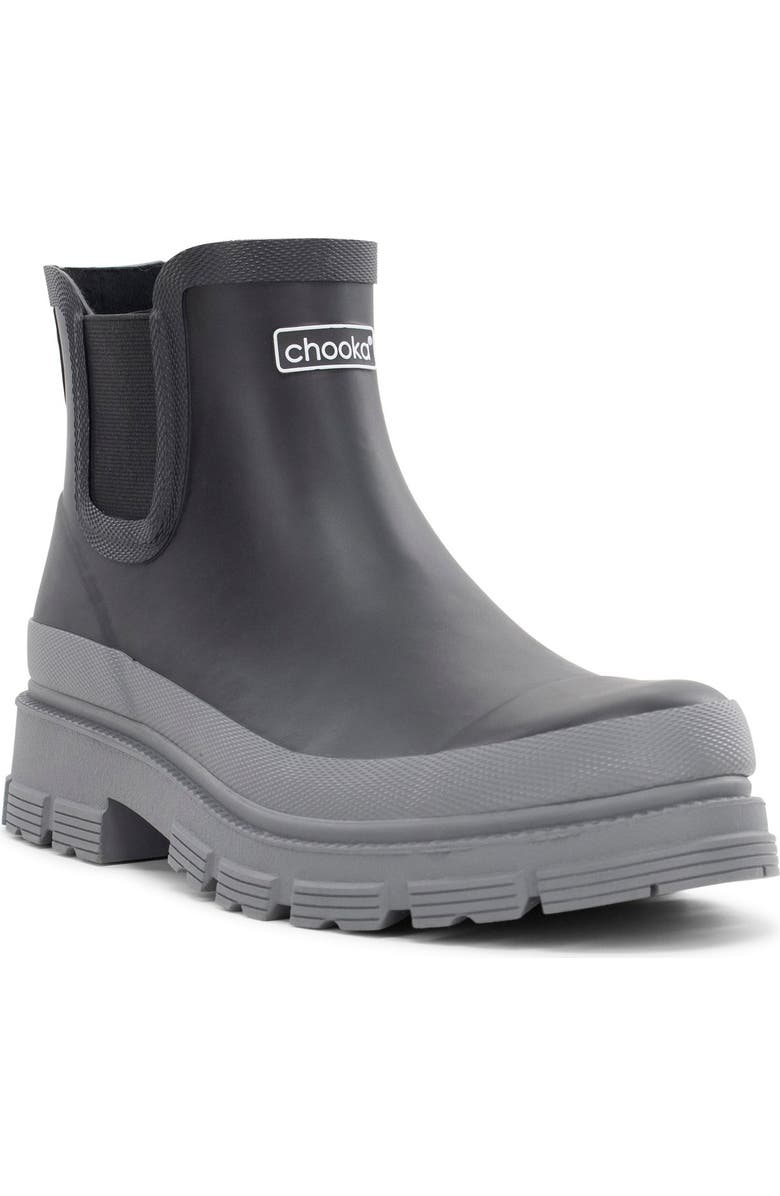 Chooka Storm Chelsea Boot, Main, color, Black/ Charcoal