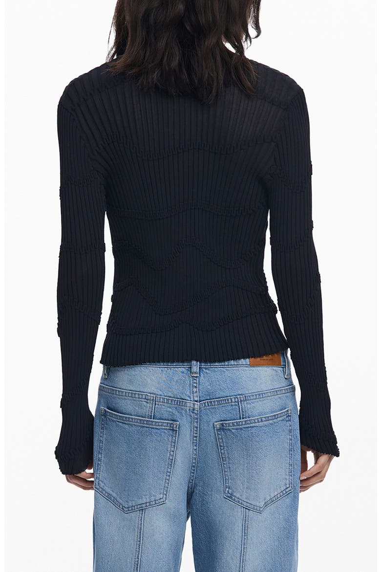 Thin Gauge V-Neck Cardigan, Alternate, color, BLACK