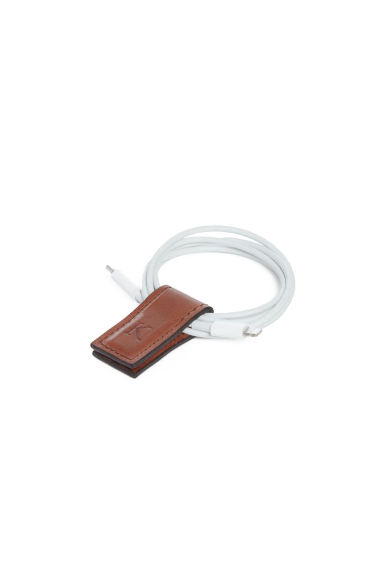 Edison Leather Cord Wrapper - Small, Alternate, color, Brown