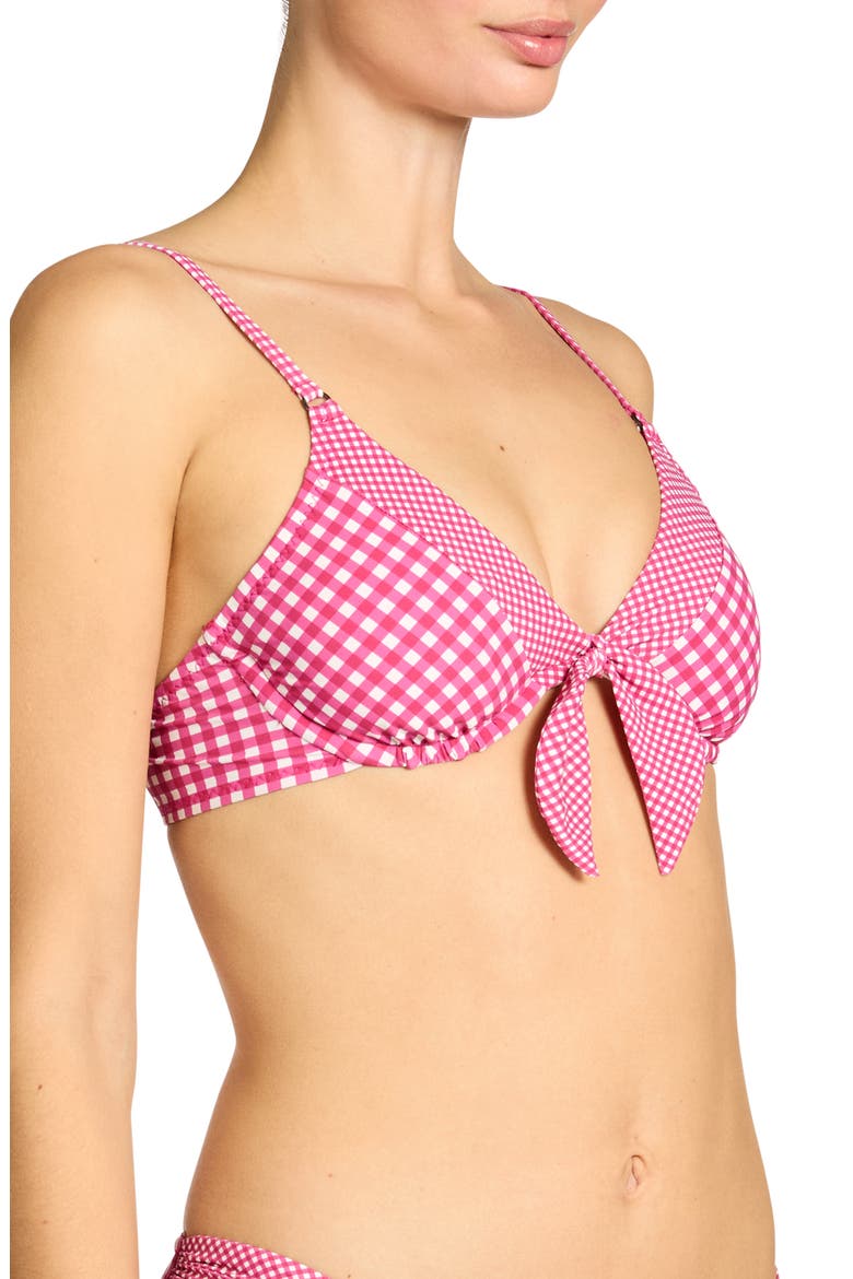 Brigitte Tie Front Underwire Bikini Top, Alternate, color, DRAGON/ FRUIT/ CREAM