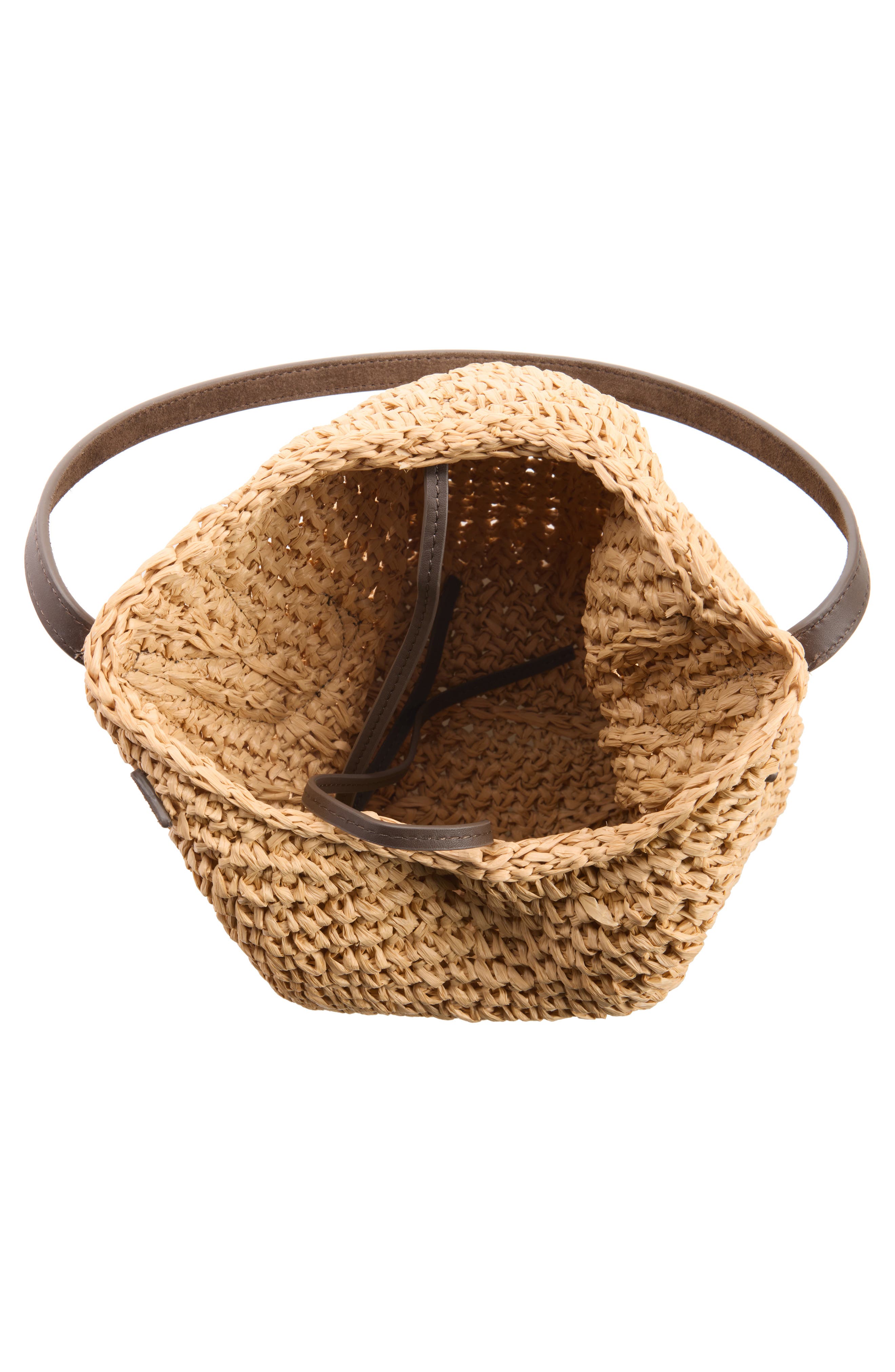Small Raffia Bulb Hobo Bag, Alternate, color, NATURAL/ BROWN 094