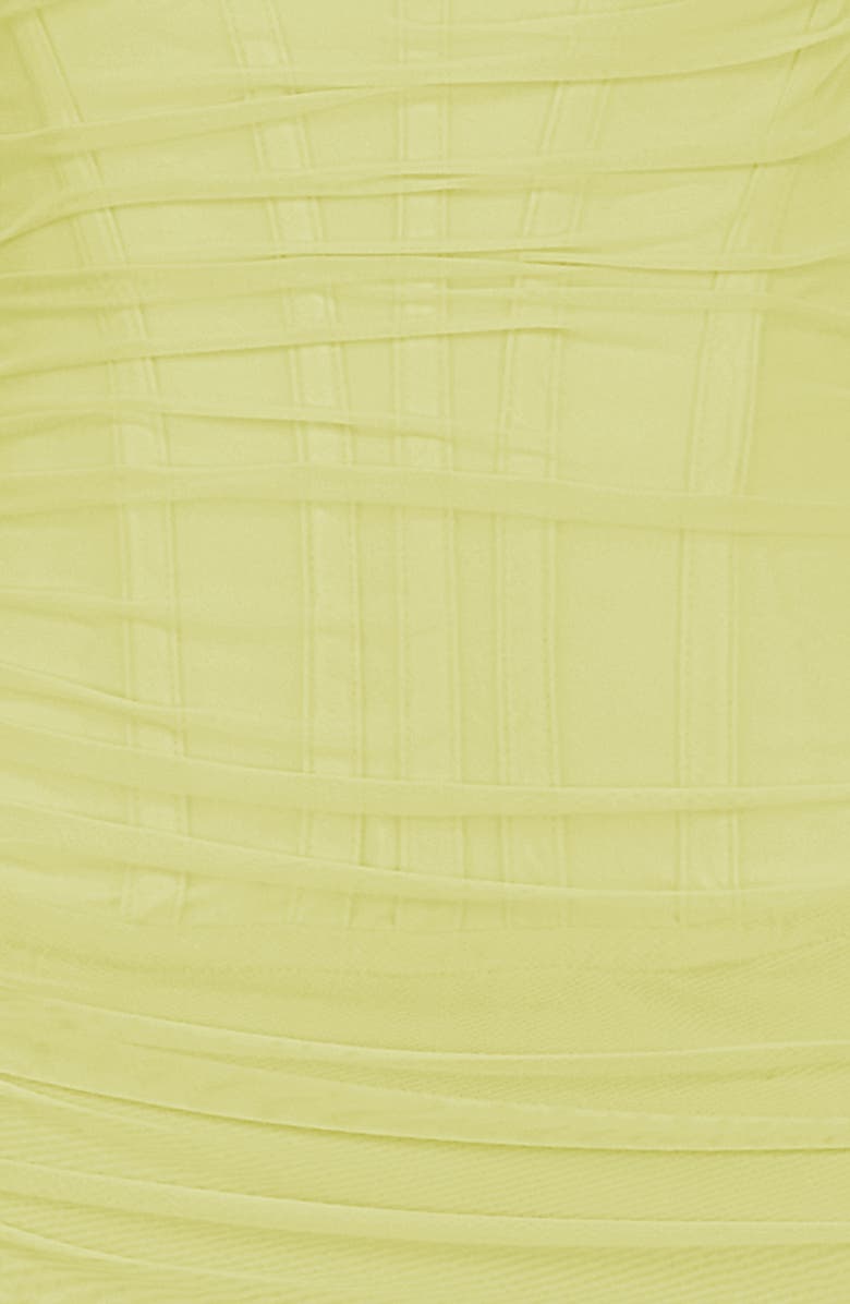 HOUSE OF CB Nalini Mesh & Lace Corset Gown, Alternate, color, Limeade