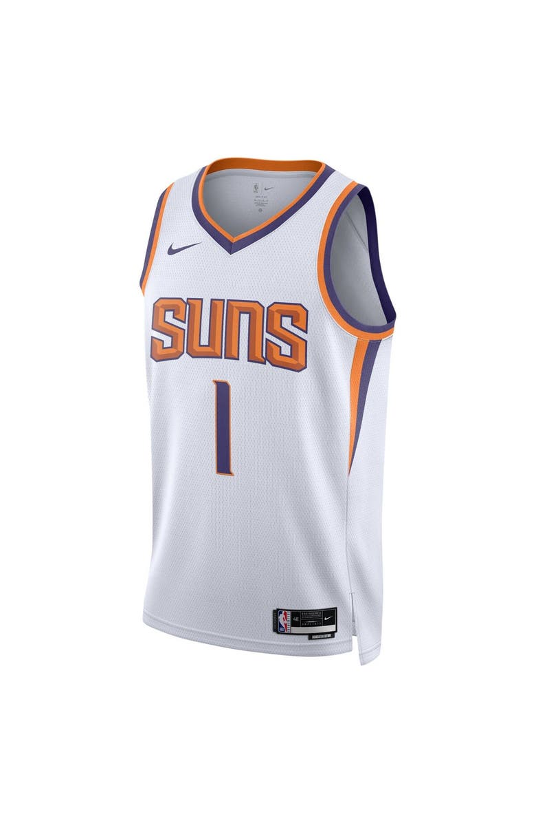 Nike Unisex Nike Devin Booker White Phoenix Suns Swingman Jersey - Association Edition, Alternate, color, 