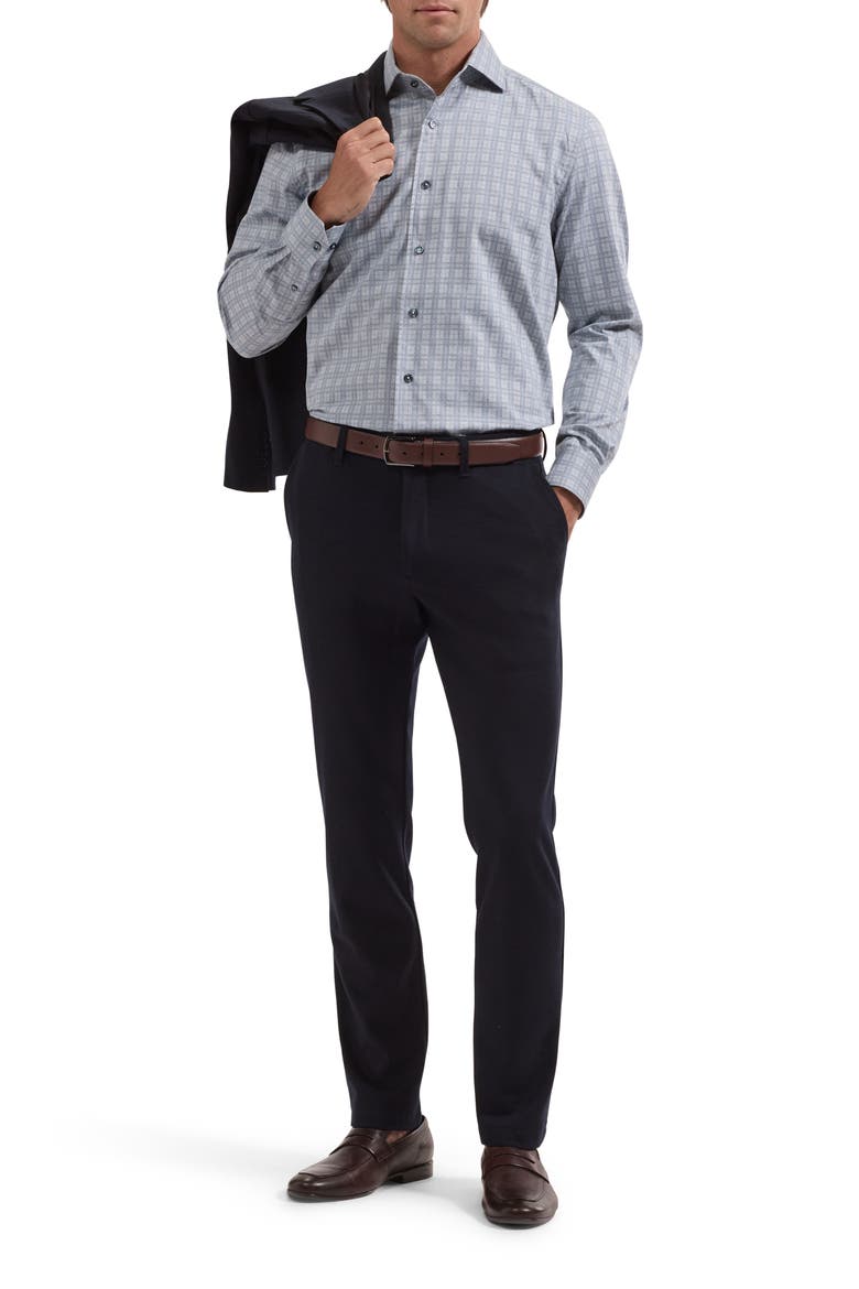 Alvin Plaid Long Sleeve Button Up Shirt, Alternate, color, AIR BLUE