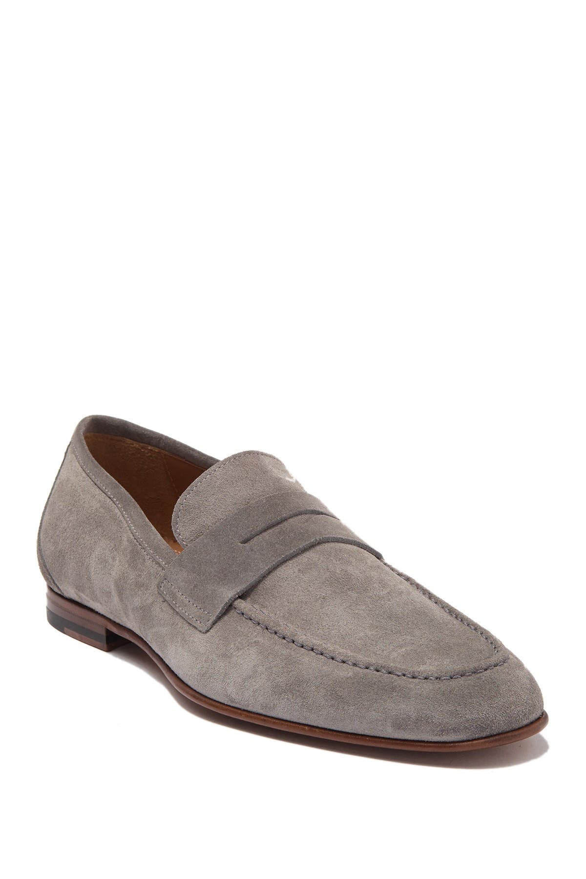 ANTONIO MAURIZI Suede Penny Loafer, Main, color, 