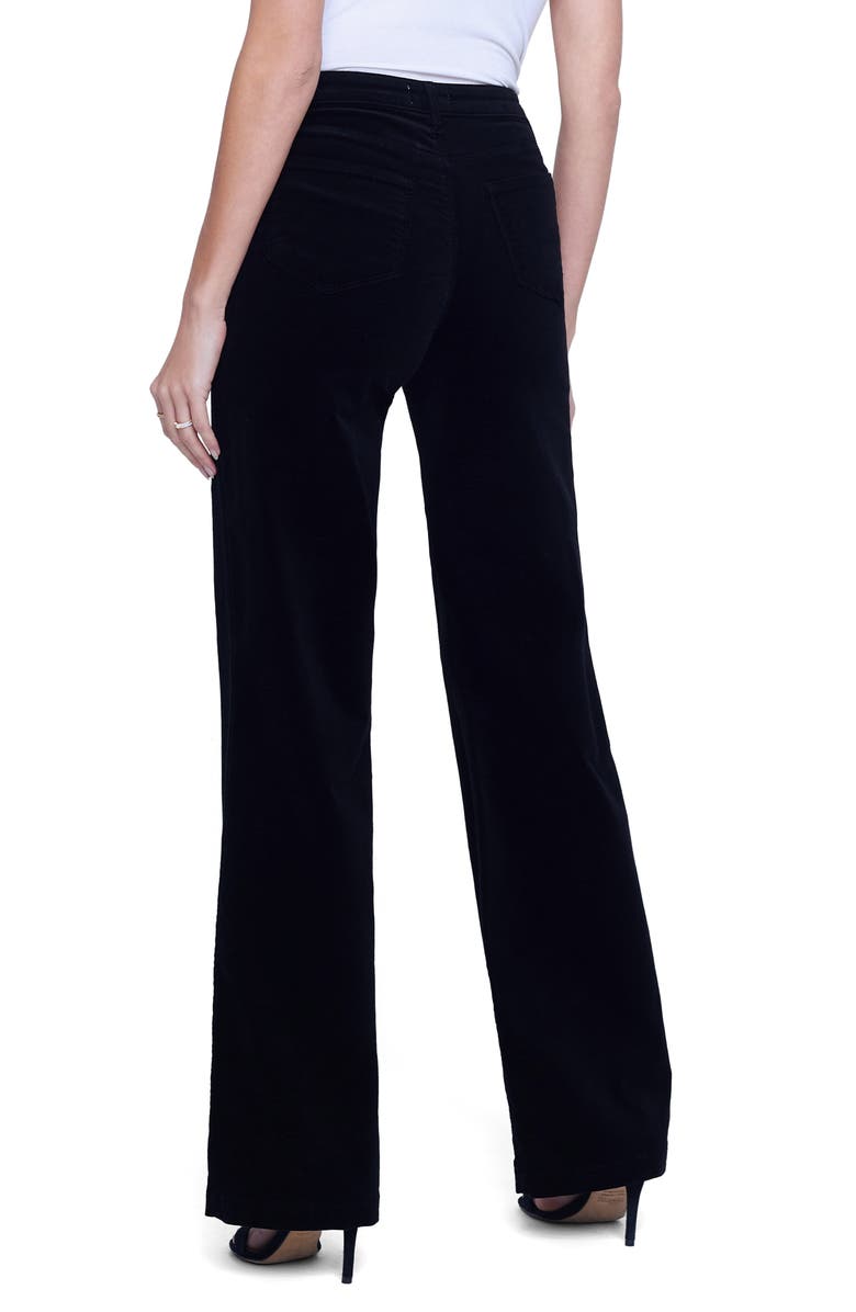 L'AGENCE Clayton High Waist Straight Leg Pants, Alternate, color, Noir