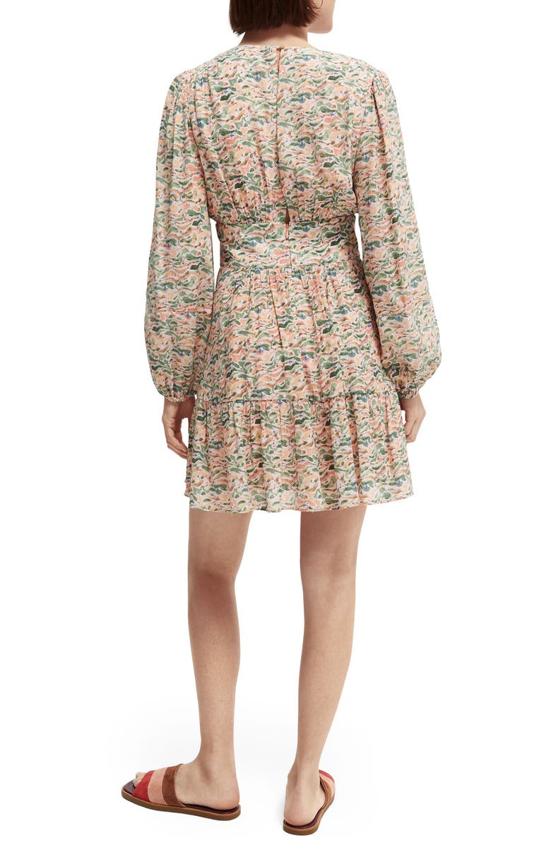 Scotch & Soda Abstract Print Long Sleeve Dress, Alternate, color, 