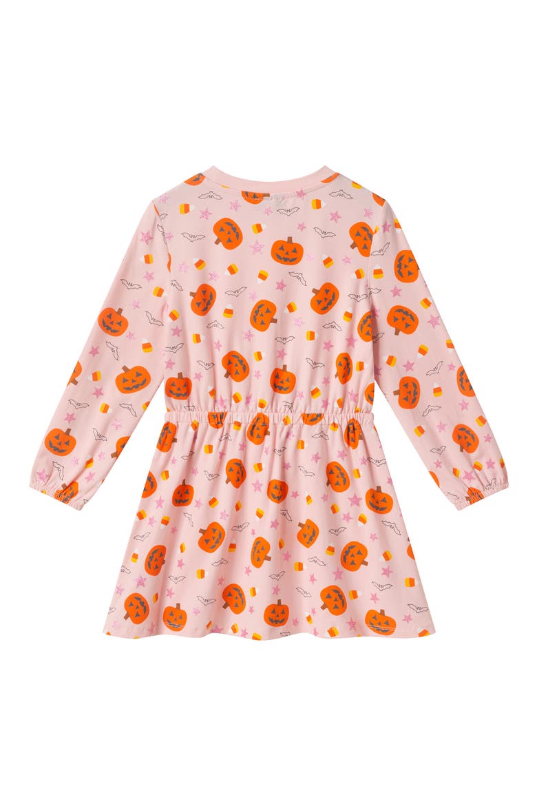 Kids' Long Sleeve Dress, Alternate, color, PINK PUMPKIN