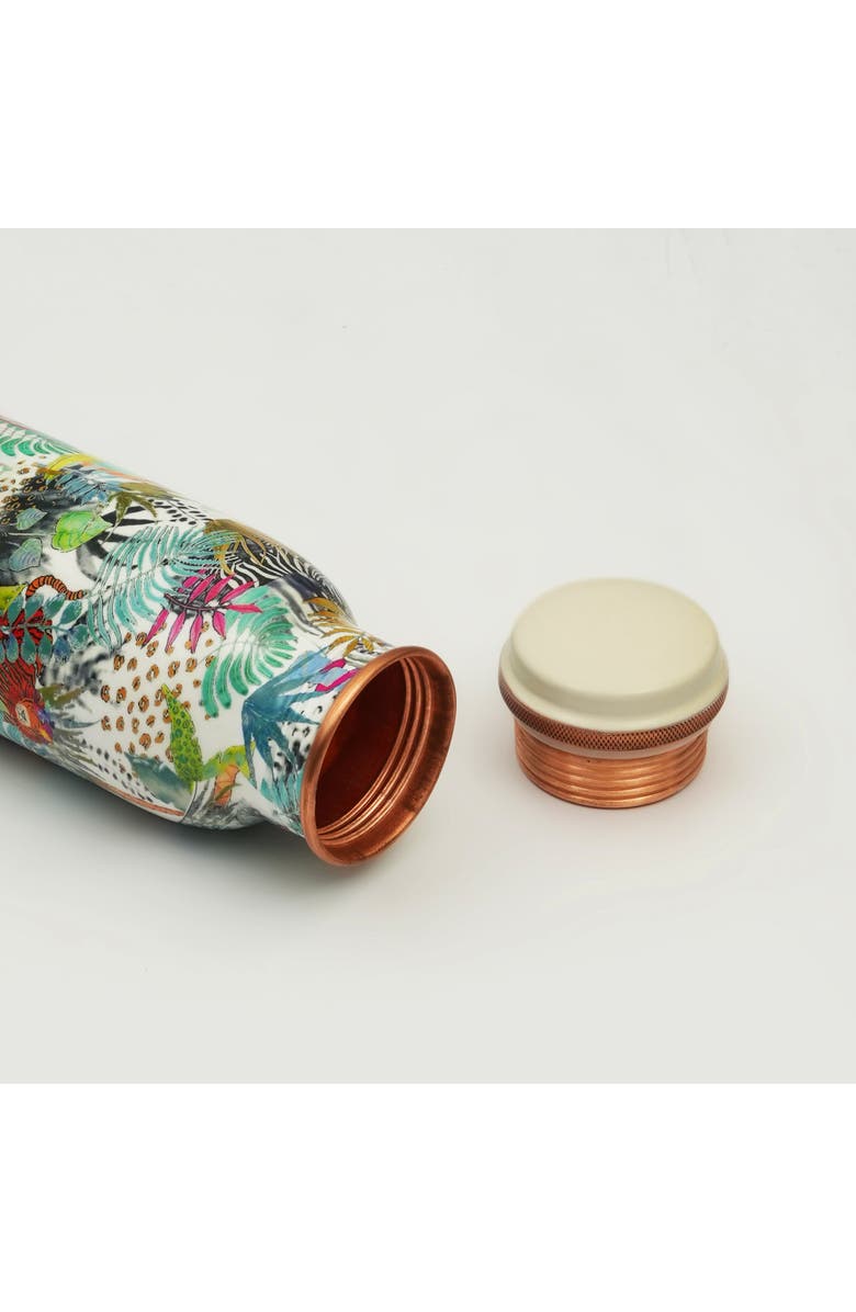Mela Artisans Rainforest Bloom Copper Water Bottle, Alternate, color, Rainforest Bloom