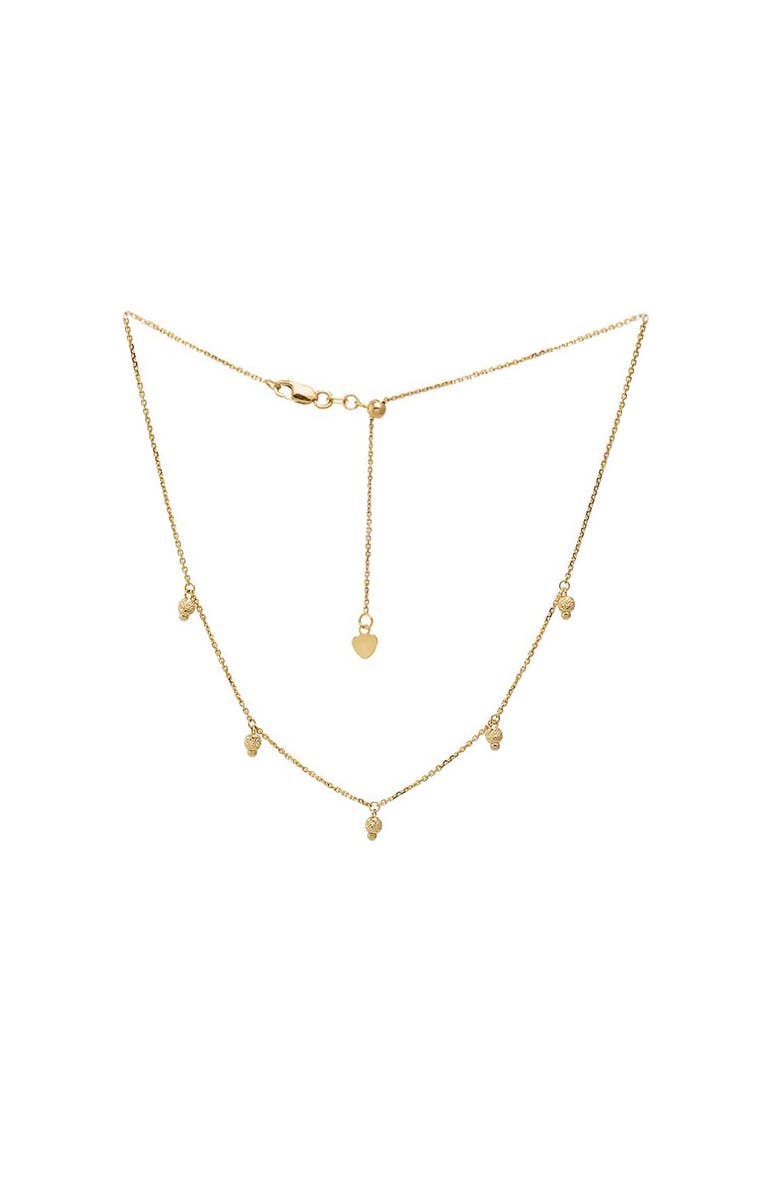 BY ADINA EDEN Mini Ball Station Choker Necklace 14K, Main, color, 14K Gold