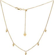 BY ADINA EDEN Mini Ball Station Choker Necklace 14K