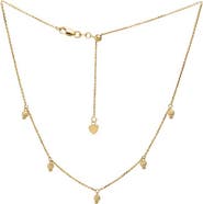 BY ADINA EDEN Mini Ball Station Choker Necklace 14K
