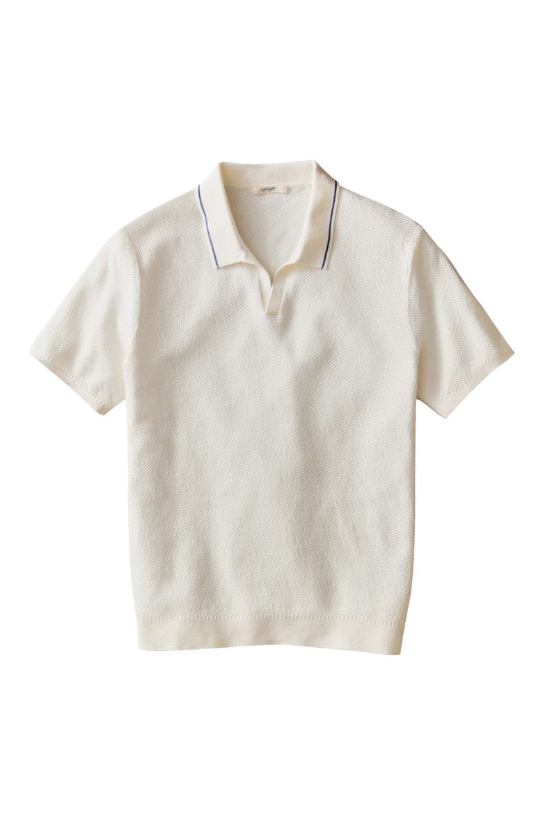 Greyson Short Sleeve Polo Sweater, Alternate, color, WHITE